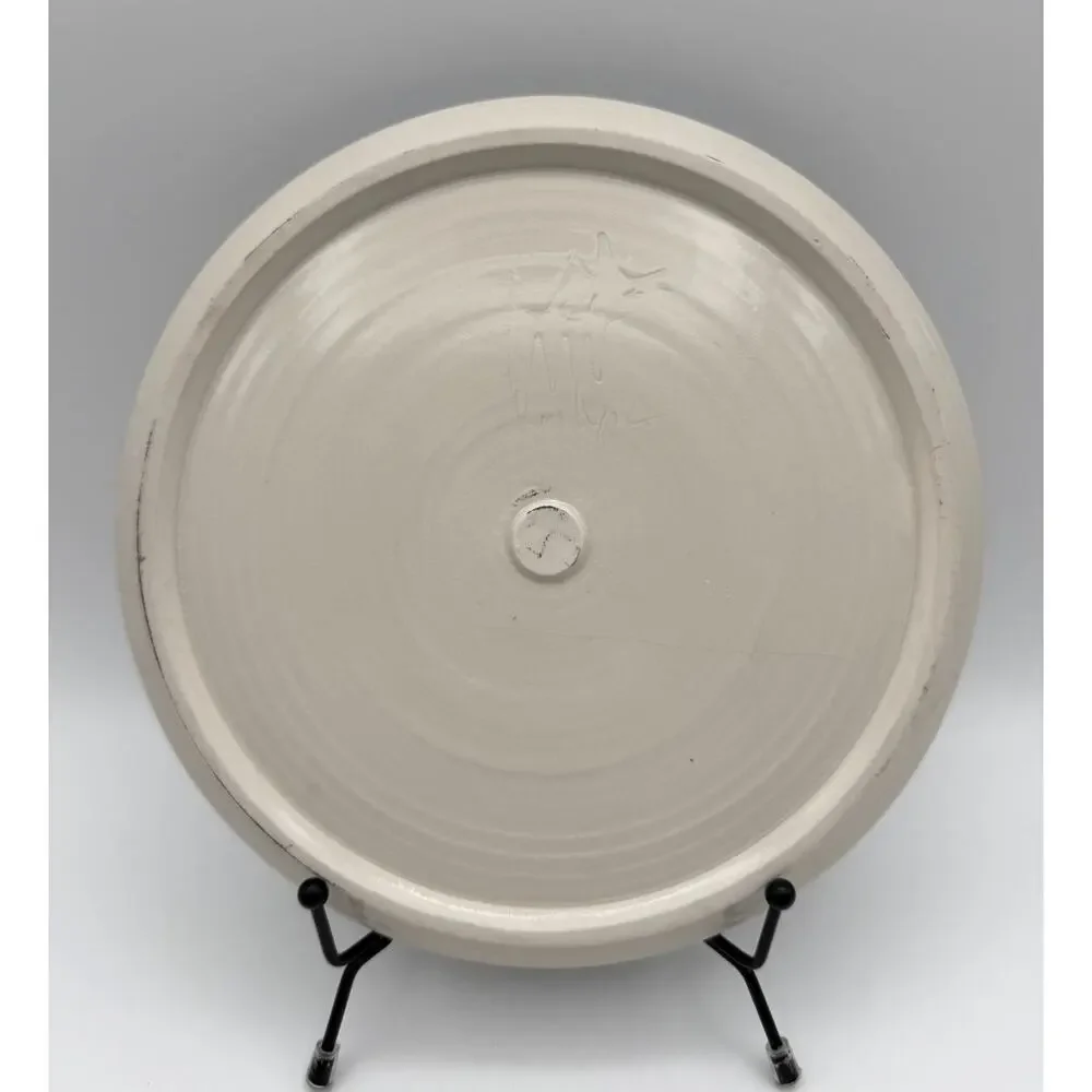 Tom Edwards Wallyware Art Pottery Plate 8.5” Caramel Coffee Metaphor Cartoon